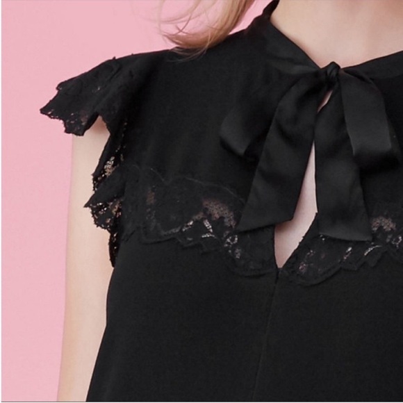 Rebecca Taylor Black Dress Size 10 - Picture 2 of 9